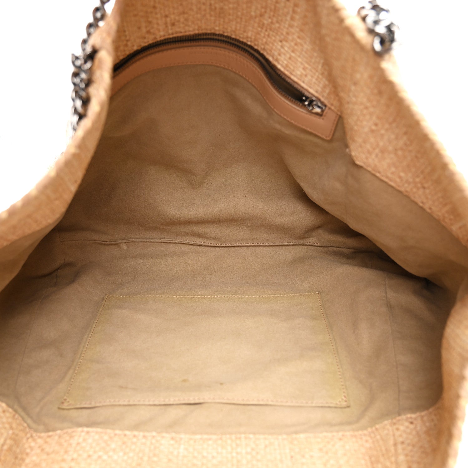 Stella McCartney Woven Raffia Falabella Tote Bag Natural 5 of 10