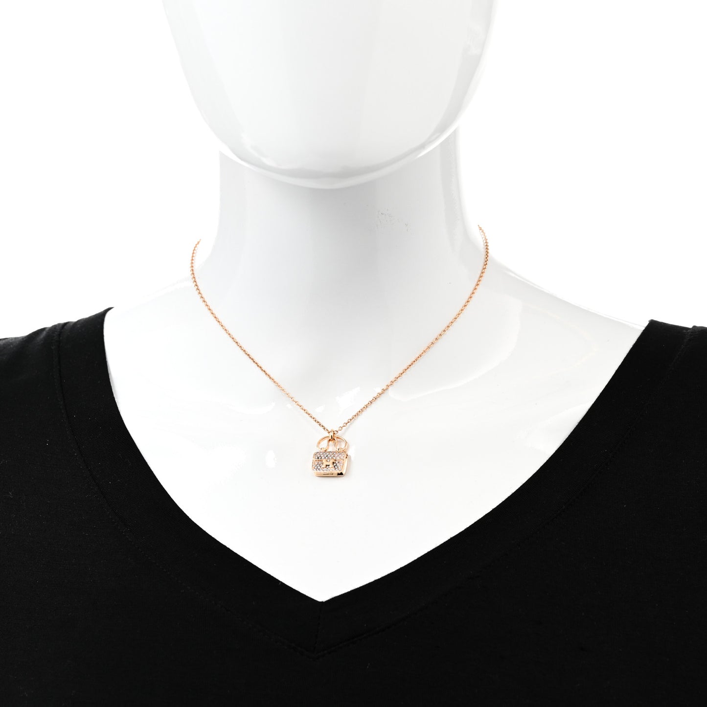 18K Rose Gold Diamond Constance Amulette Pendant Necklace