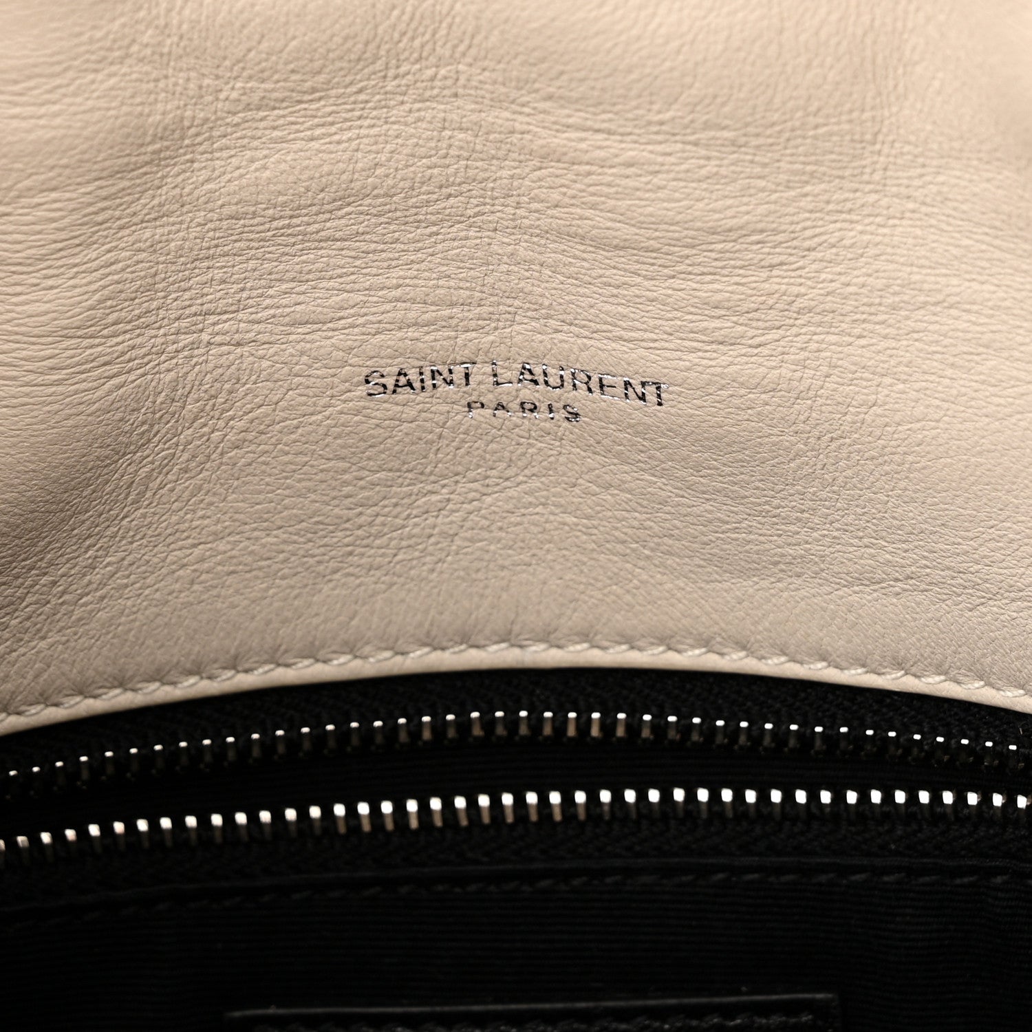 Saint Laurent Lambskin Quilted Toy Loulou Puffer Monogram Chain Satchel Blanc Vintage 6 of 11