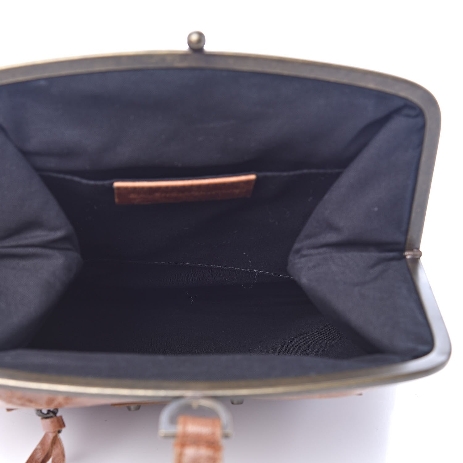 Balenciaga Chevre Small Aumonière Wristlet Cognac 5 of 10