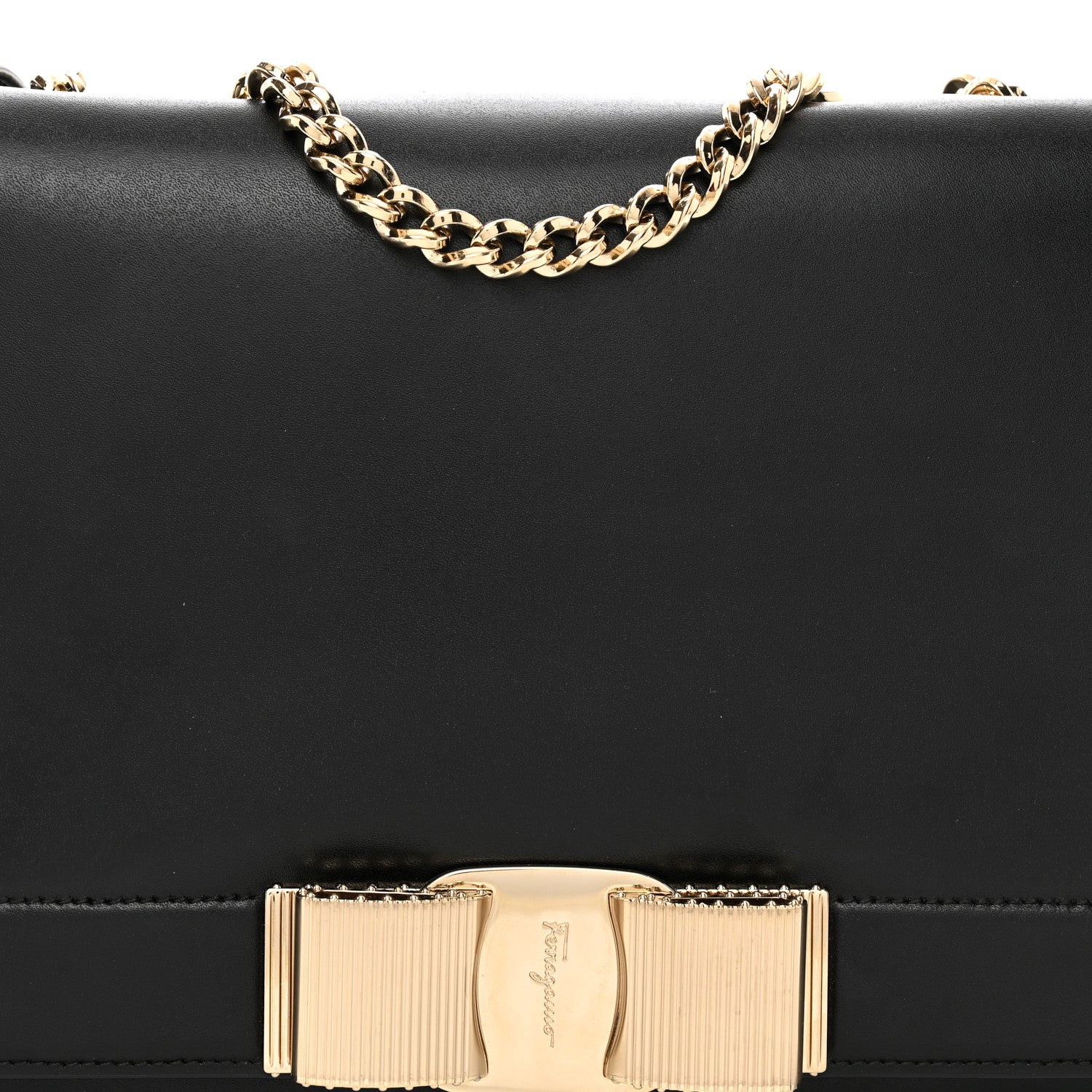 Salvatore Ferragamo Calfskin Vara Crossbody Bag Black Bonbon 5 of 10