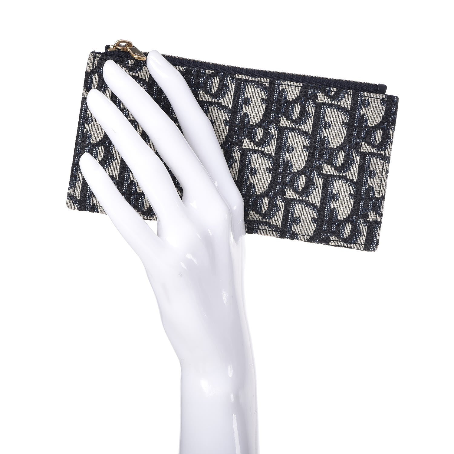 Christian Dior Oblique Dior Pouch Navy Blue 2 of 7