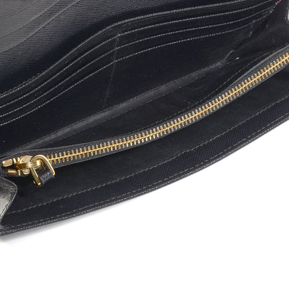 Prada Saffiano Bow Wallet Nero Black 5 of 8