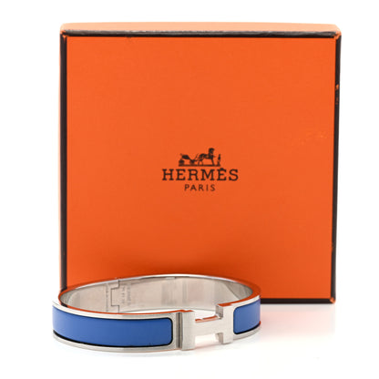 Hermes Matte Enamel Narrow Clic Clac HH Bracelet GM Bleu Mediterranean 5 of 5