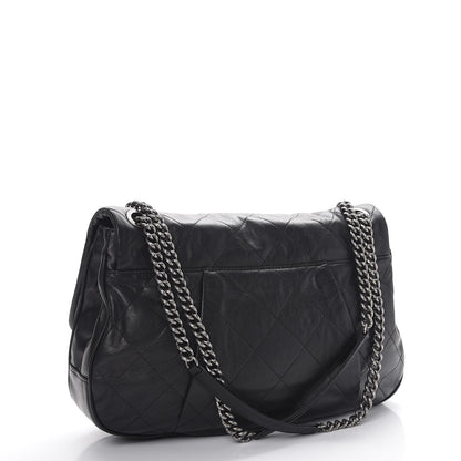 Chanel Calfskin Coco Pleats Flap Black 3 of 10