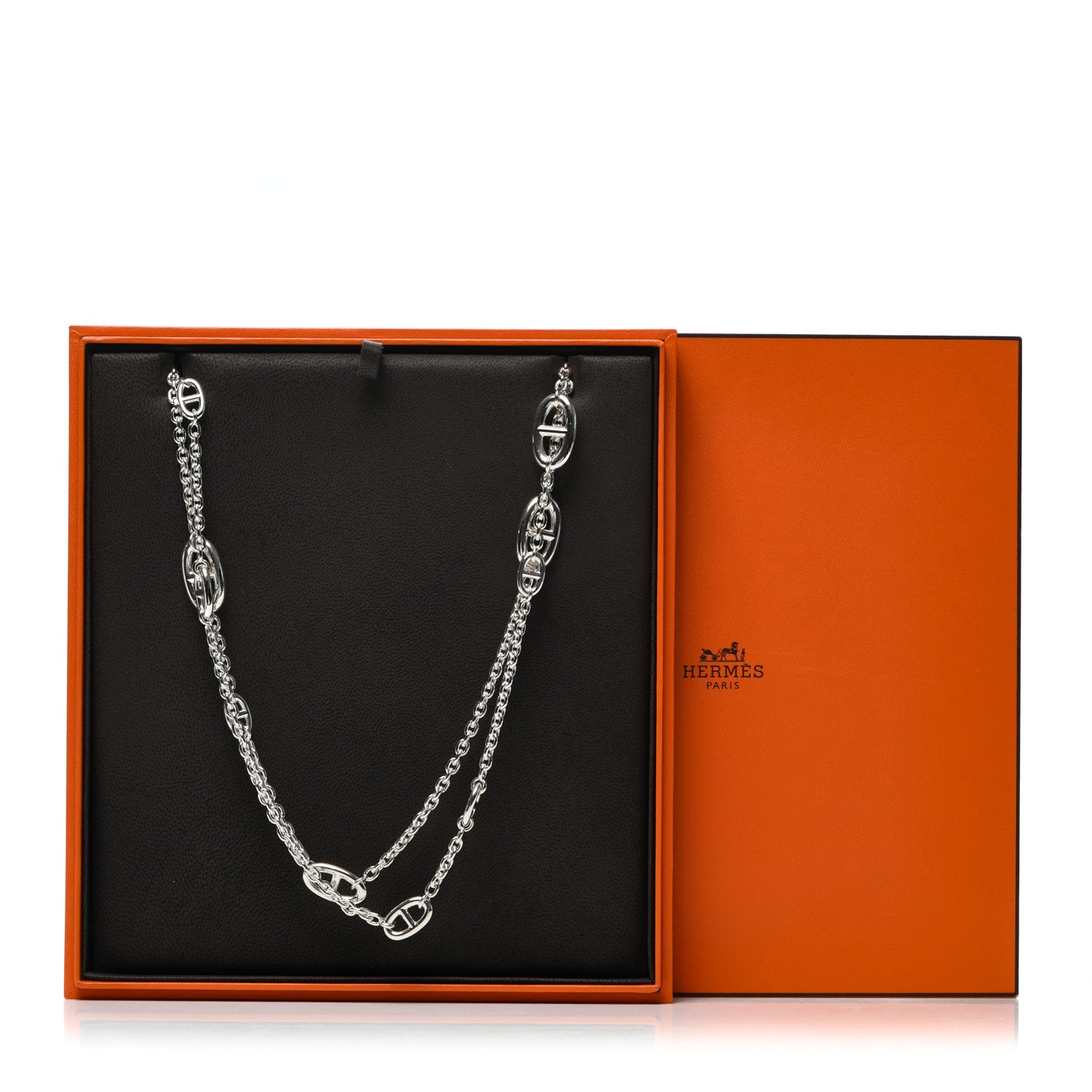Hermes Sterling Silver Farandole Necklace 120 4 of 5