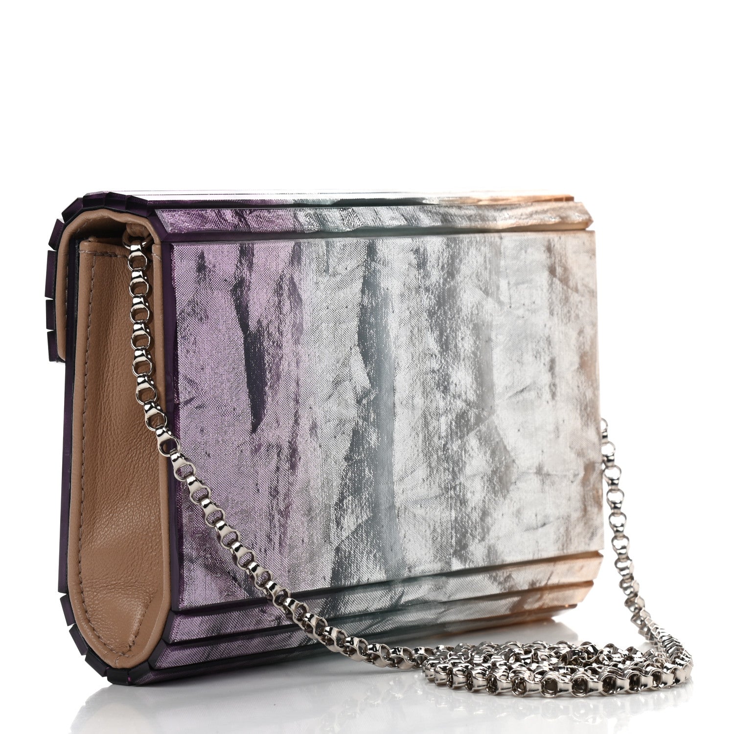 Jimmy Choo Acrylic Crinkled Velvet Printed Candy Clutch Multicolor 3 of 7