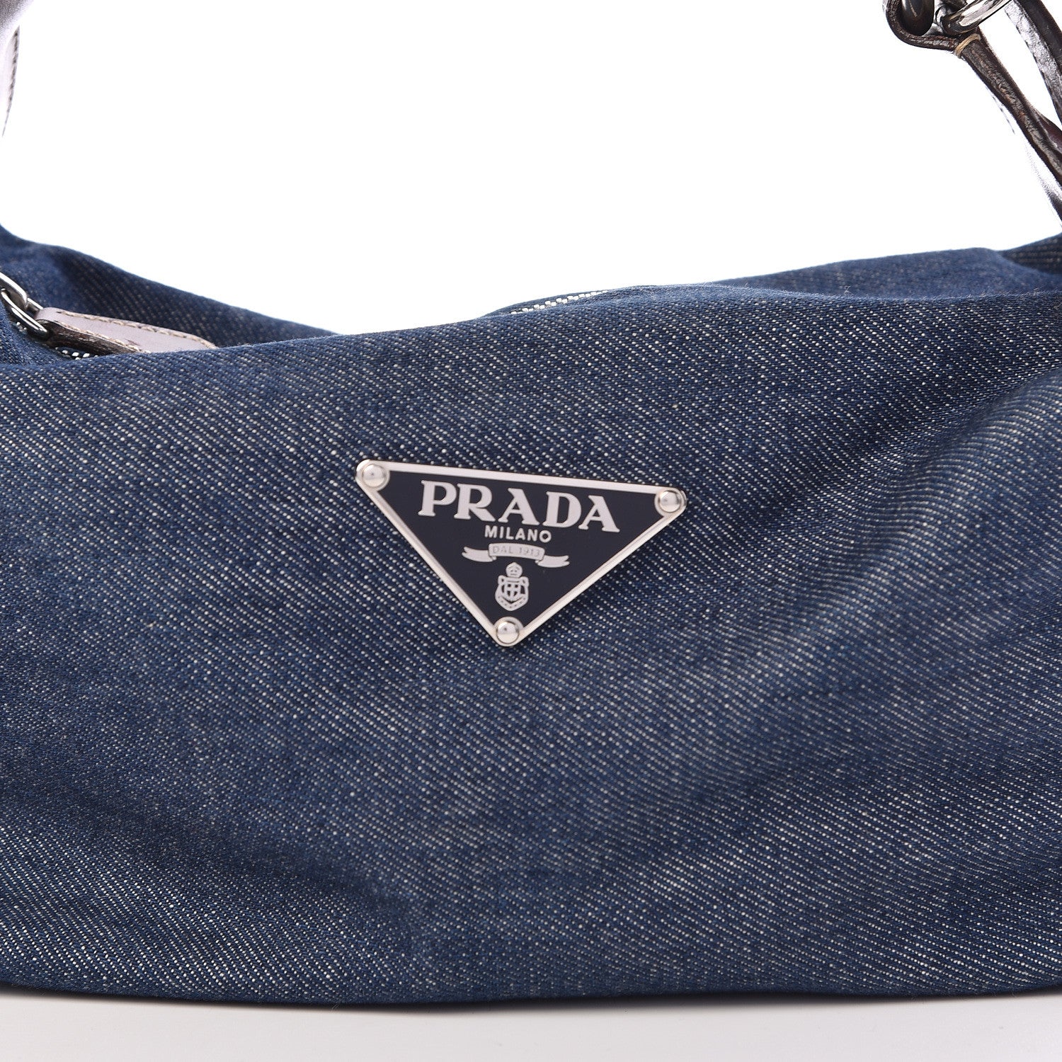 Prada Denim Shoulder Bag Avio 10 of 12