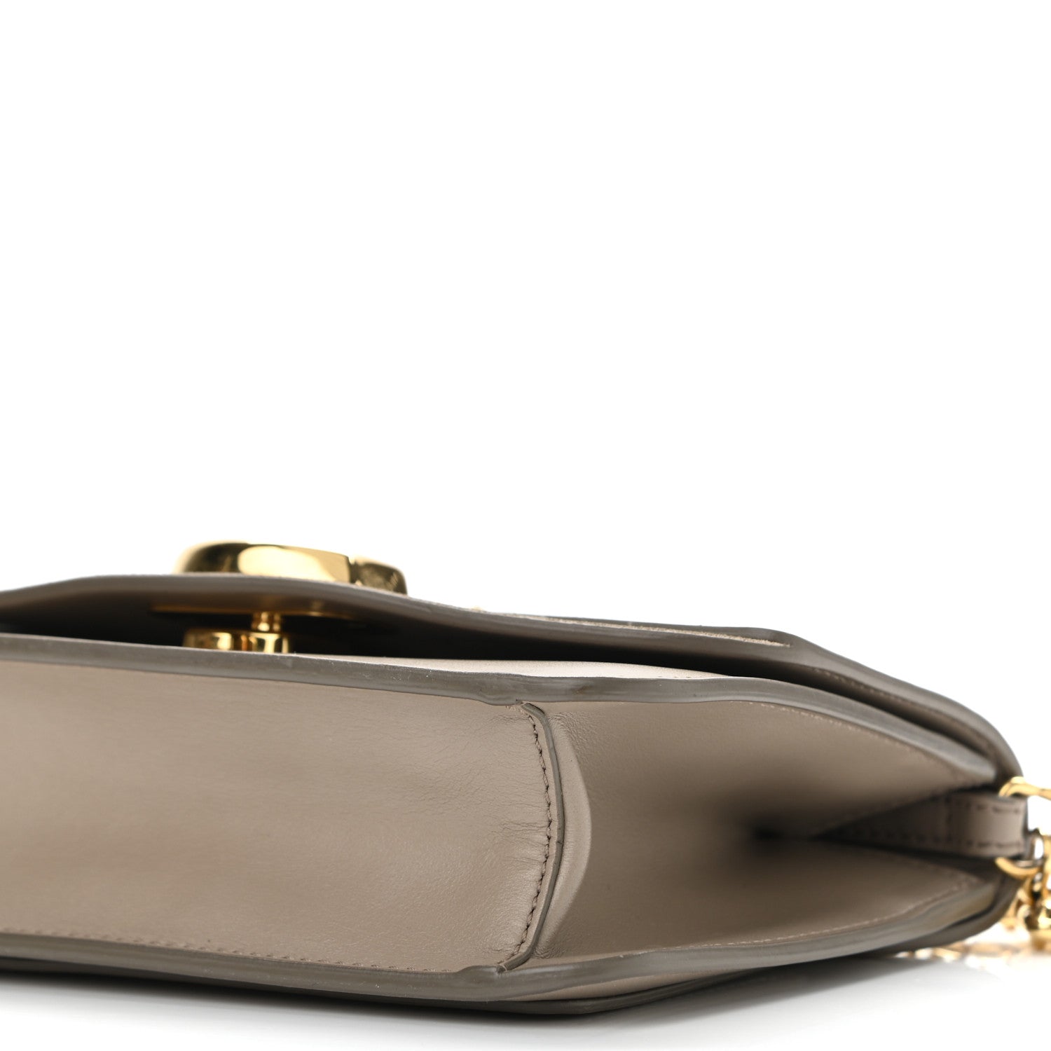 Chloe Calfskin Suede C Clutch With Chain Motty Grey 10 of 11