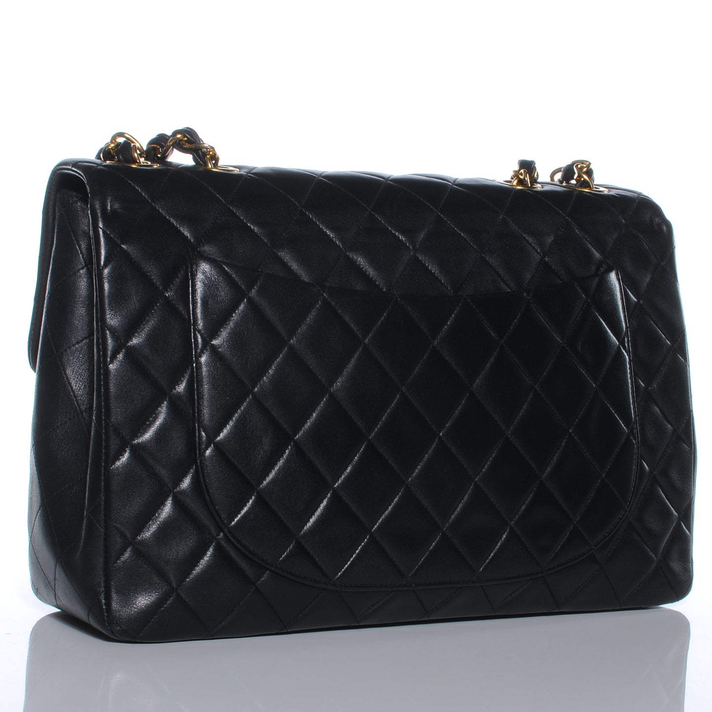 Lambskin XL Jumbo Flap Black