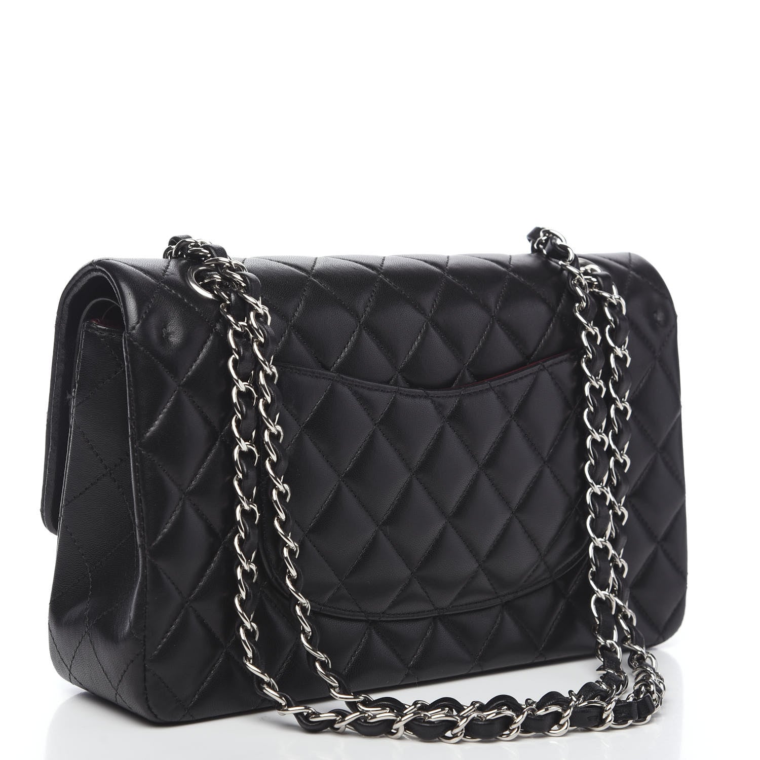 Chanel Lambskin Quilted Medium Double Flap Black 2 of 11