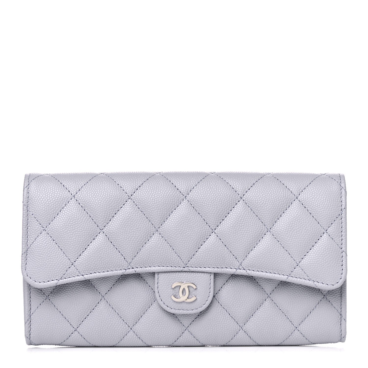 Chanel Caviar Quilted Large Flap Wallet Light Purple 1 of 9