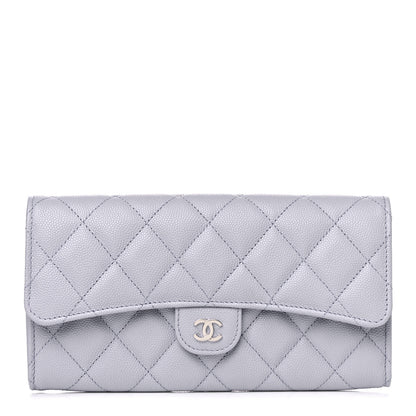 Chanel Caviar Quilted Large Flap Wallet Light Purple 1 of 9