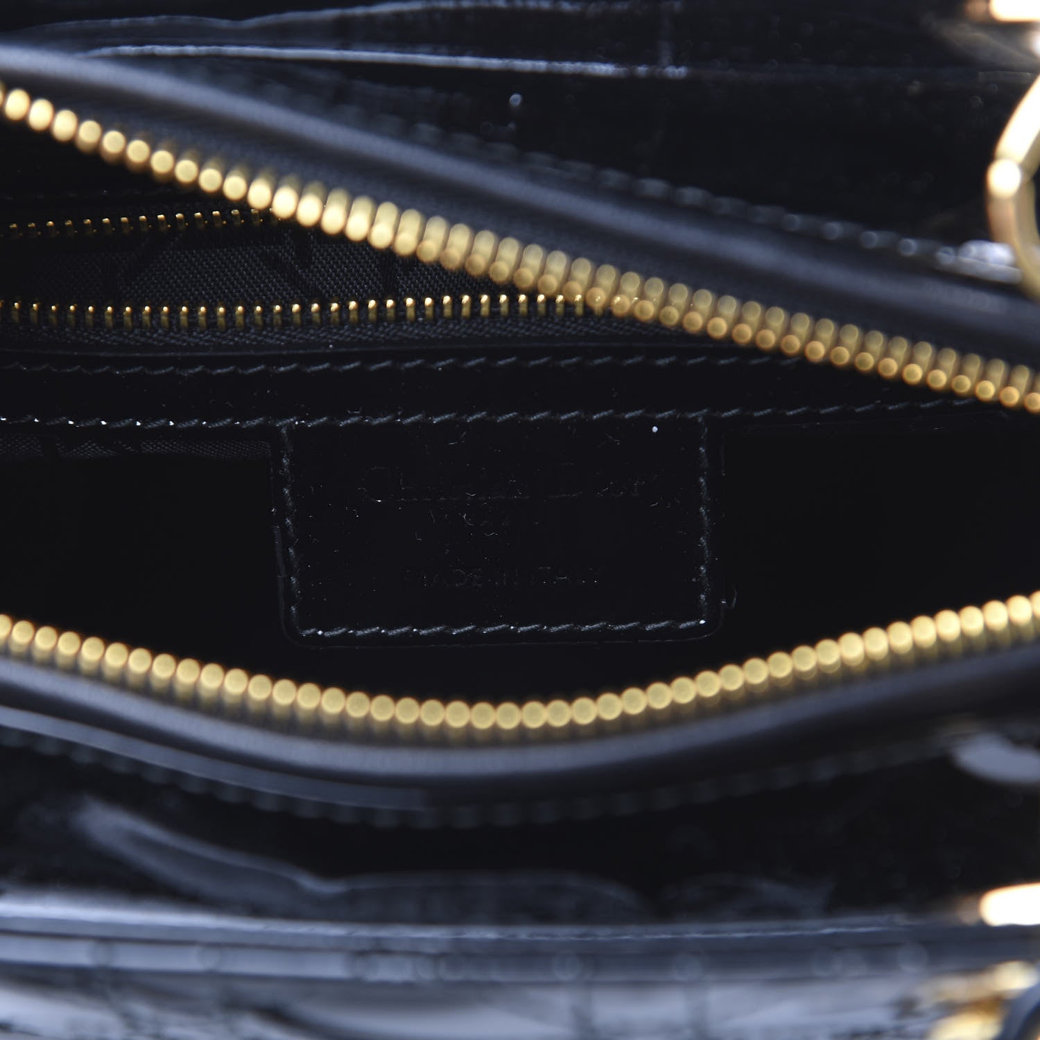Christian Dior Patent Cannage Medium Lady Dior Black 6 of 9