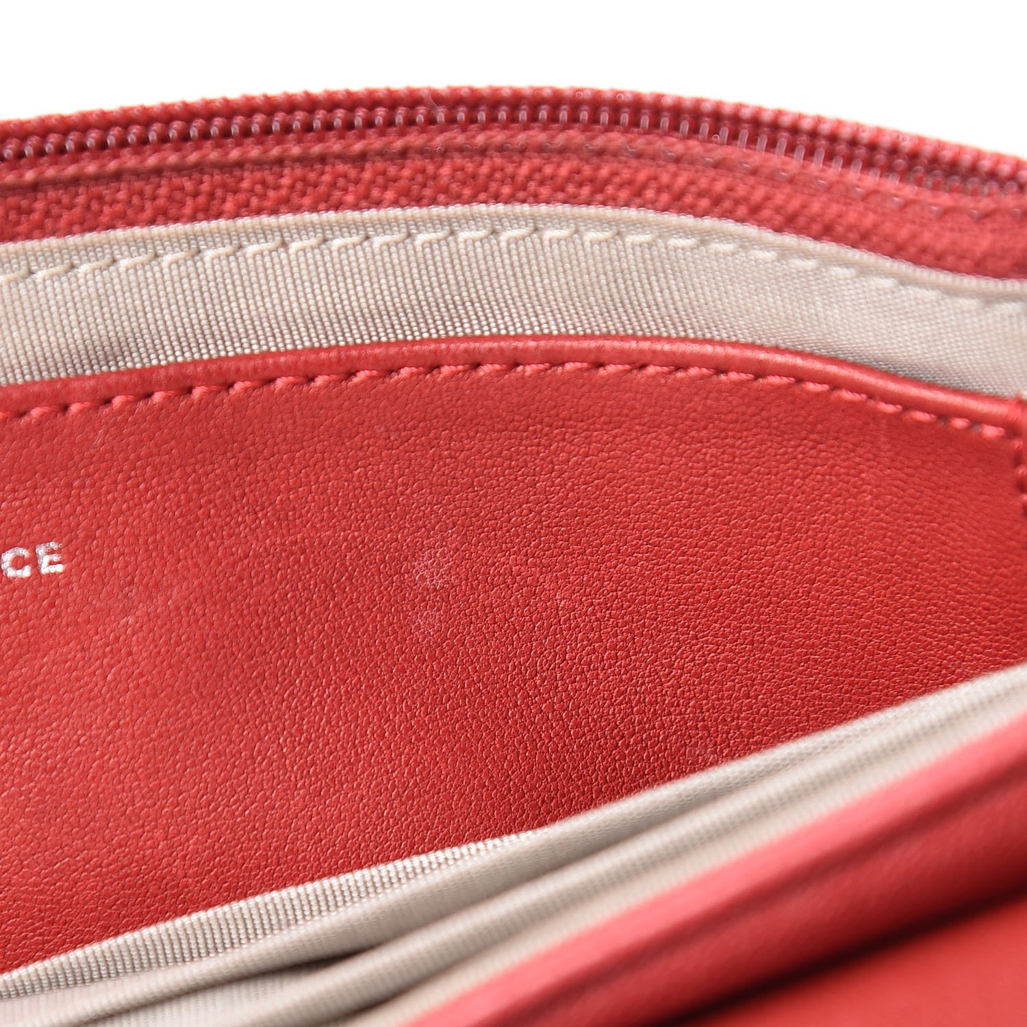 Chanel Lambskin Half Moon Wallet On Chain WOC Red 9 of 14
