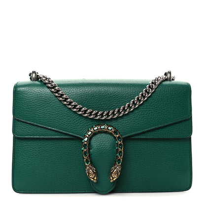 Gucci Pebbled Calfskin Small Dionysus Shoulder Bag Emerald 1 of 23