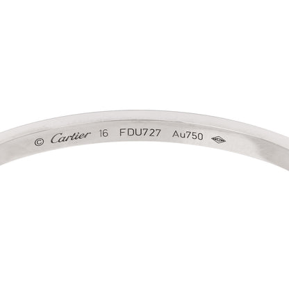 Cartier 18K White Gold Small LOVE Bracelet 16 6 of 8