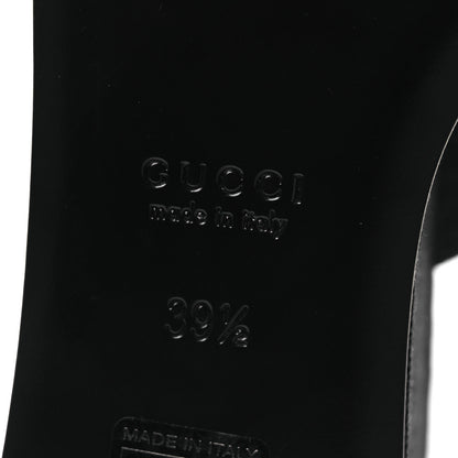 Gucci Monogram Wedge Platform Sandals 39.5 Black 8 of 11