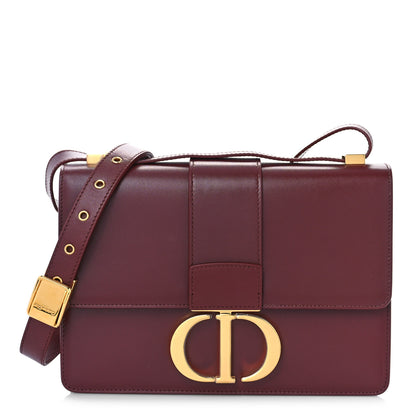 Christian Dior Smooth Calfskin 30 Montaigne Flap Bag Burgundy 1 of 8