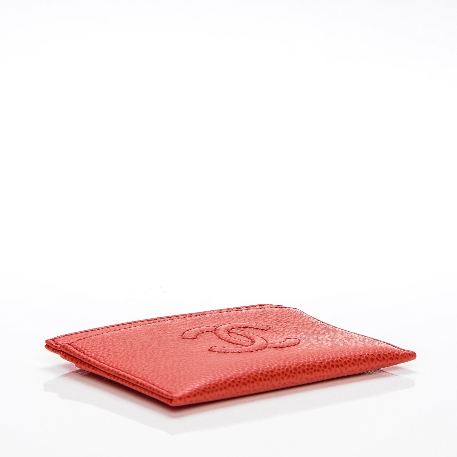 Chanel Caviar Timeless CC Card Holder Light Red 4 of 8