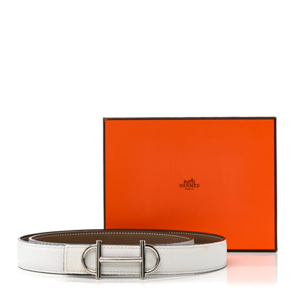 Hermes Swift Epsom 24mm Gamma Belt 90 36 White Etoupe 9 of 9