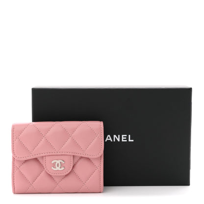 Chanel Lambskin Quilted Flap Card Holder Pink 8 of 8