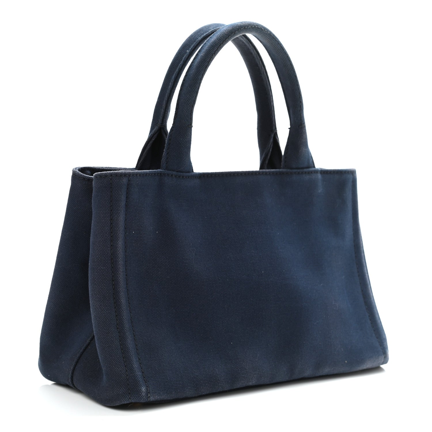 Prada Canvas Canapa Hawaii Small Tote Navy Multicolor 1070393