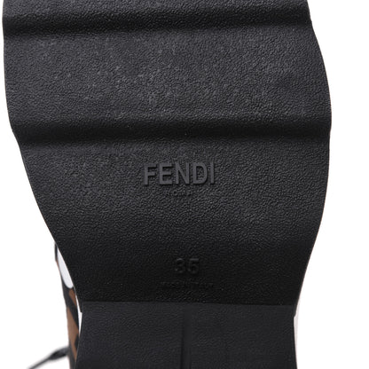 Fendi Technical Mesh Lycra FFreedom Patchwork Sneakers 35 Black Tobacco 6 of 9