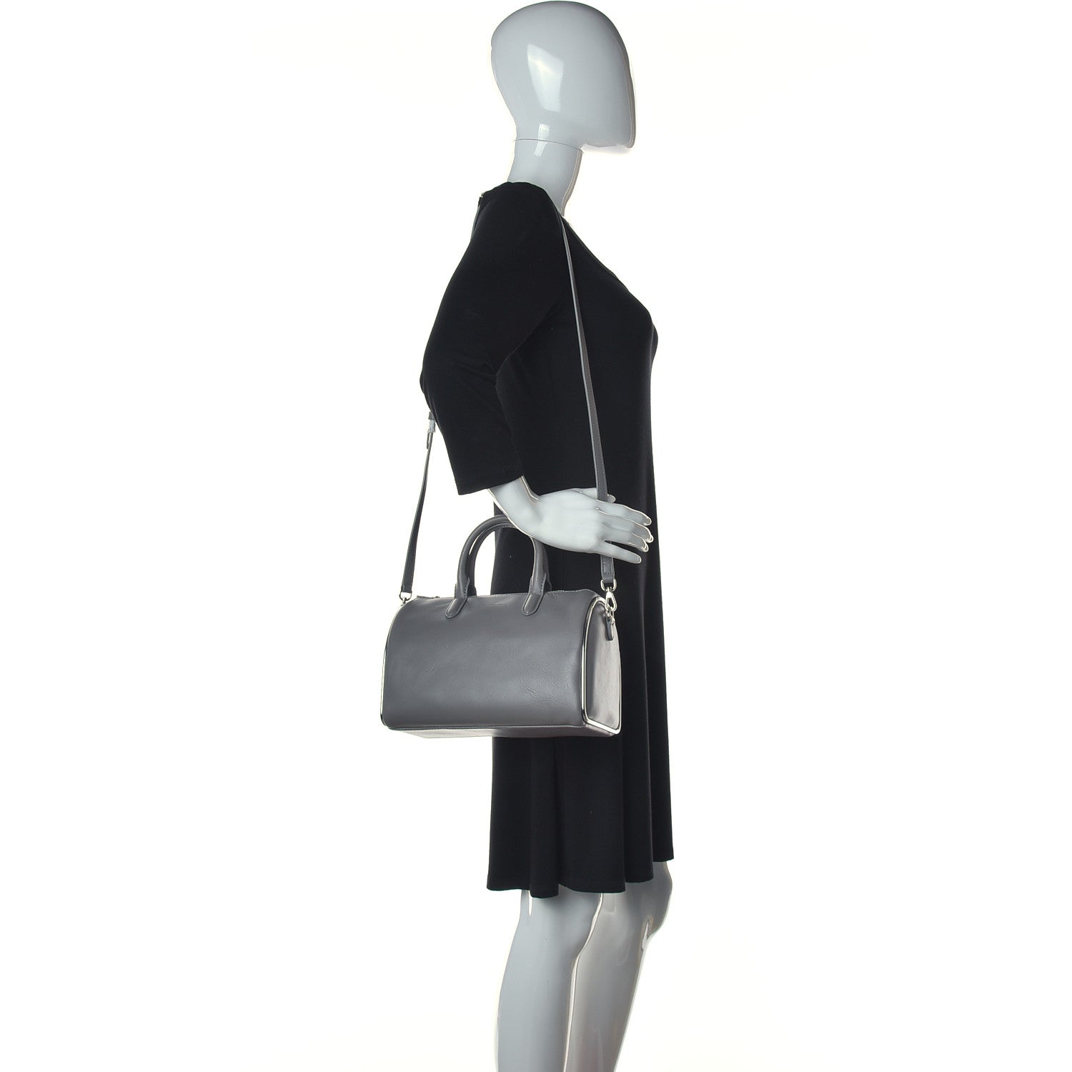 Alexander Wang Supple Calfskin Small Halo Duffle Bag Grey 2 of 8
