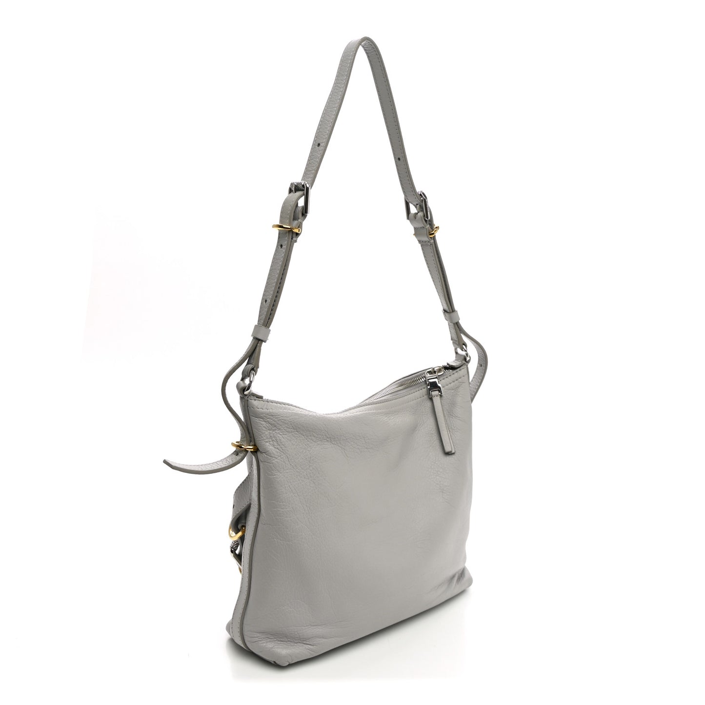 Calfskin Small Voyou Bag Light Grey