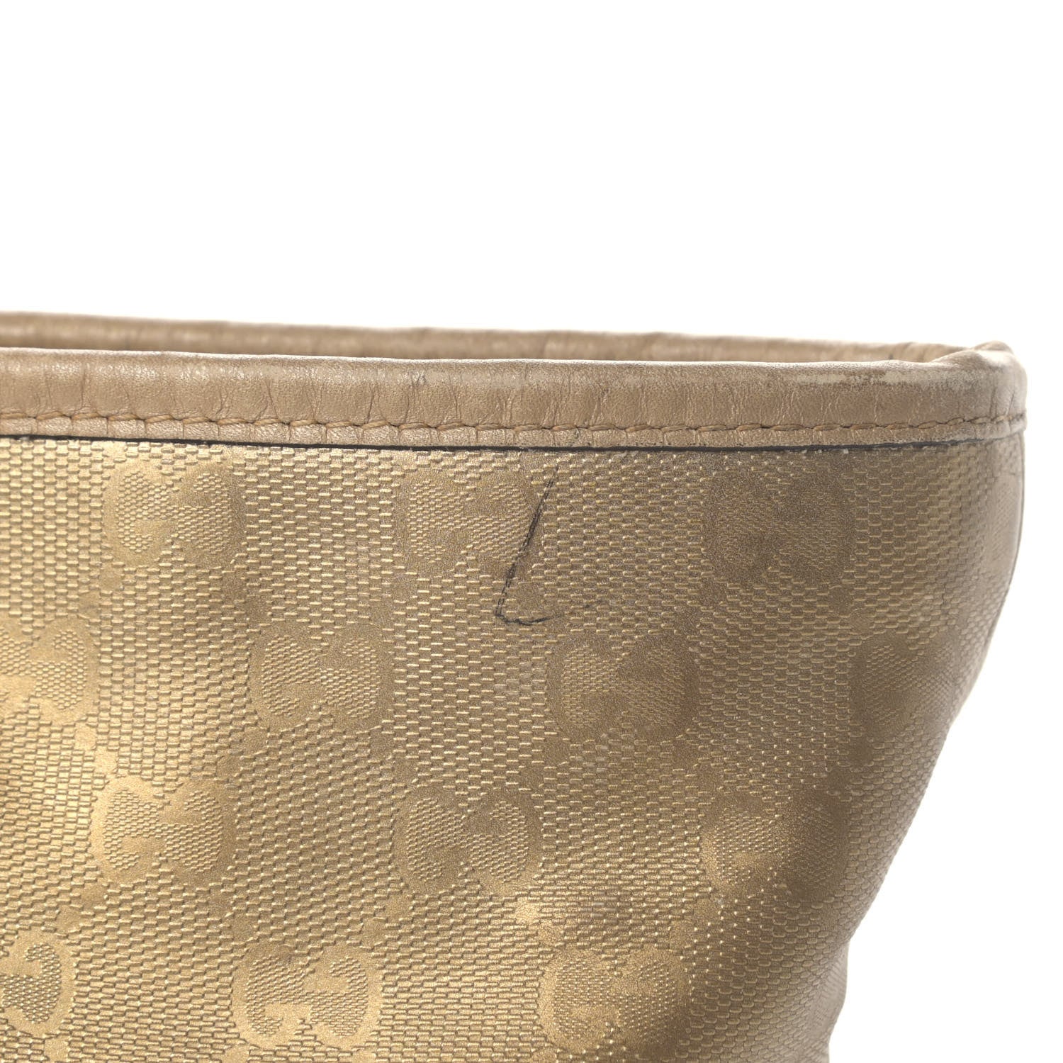 Gucci Imprime Monogram Medium Zippered Shopping Tote Champagne 12 of 13