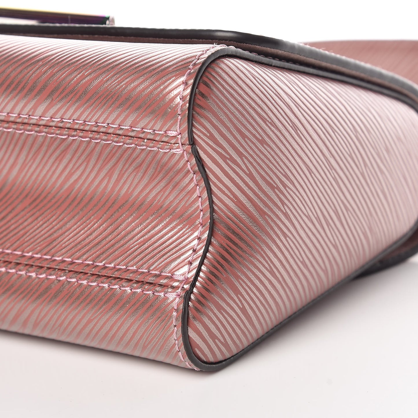 Epi Scarabeo Twist Shoulder Bag PM Rose Gold