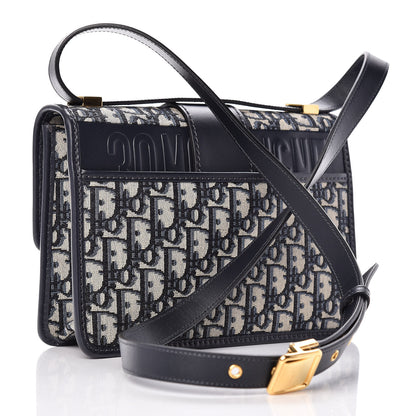 Christian Dior Oblique 30 Montaigne Flap Bag Blue 3 of 10