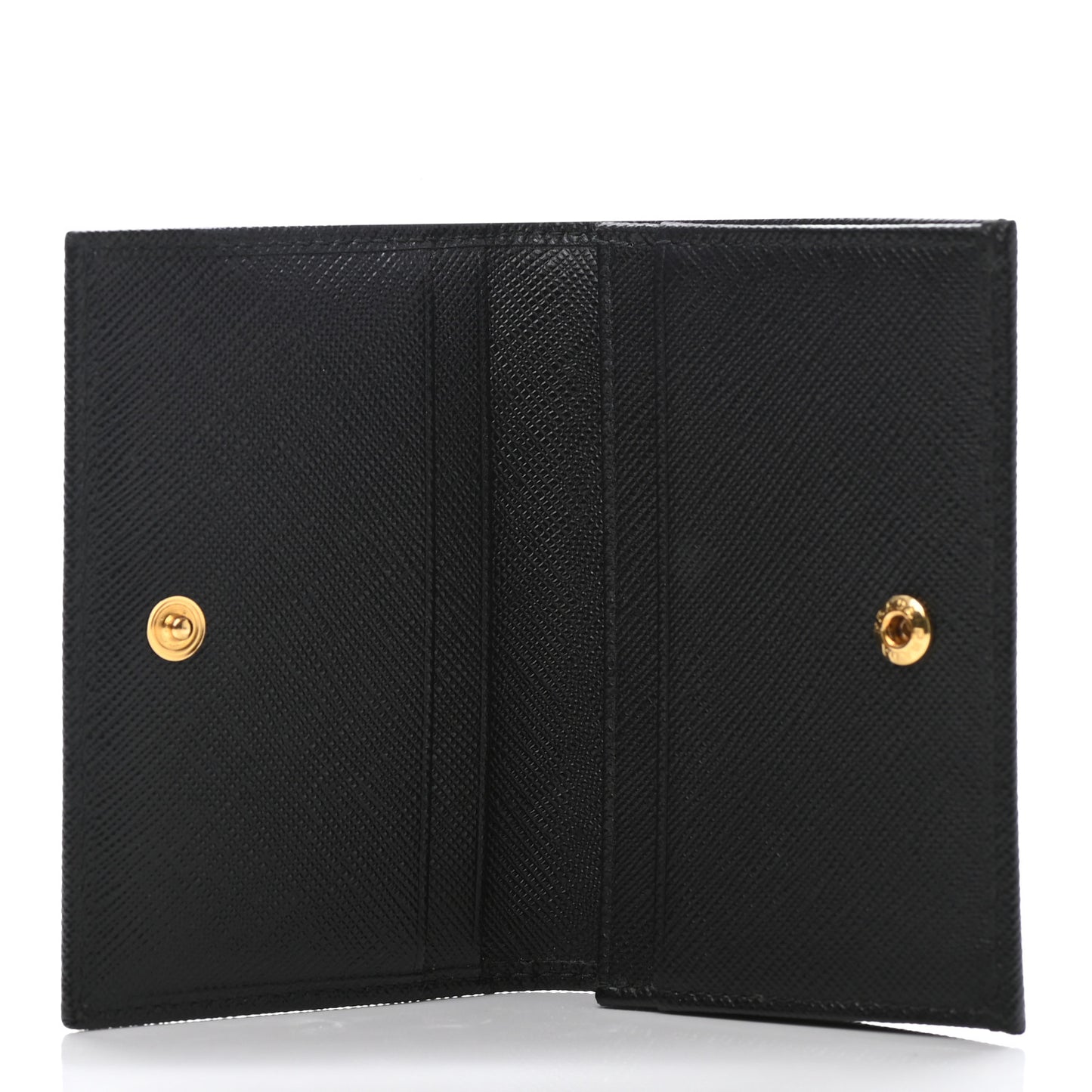 Saffiano Metal Bi-Fold Wallet Black