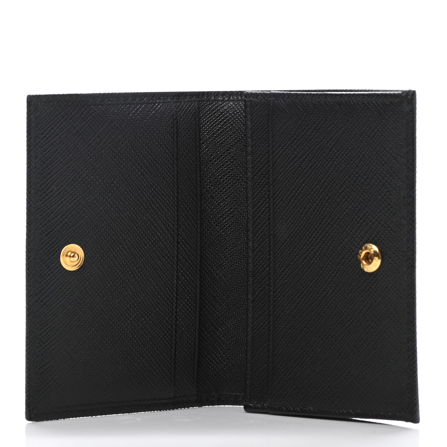 Prada Saffiano Metal Bi-Fold Wallet Black 4 of 4