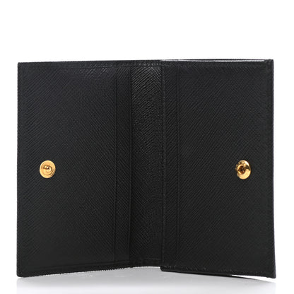 Prada Saffiano Metal Bi-Fold Wallet Black 4 of 4