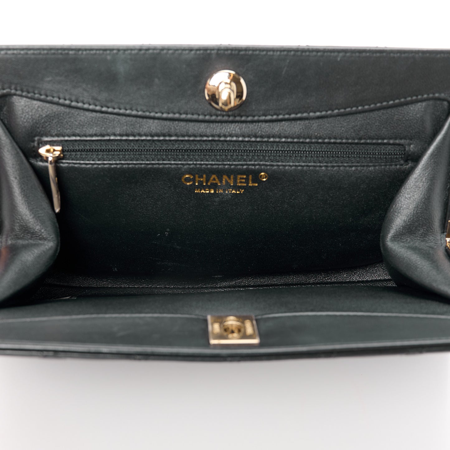 Lambskin Quilted Clutch Black