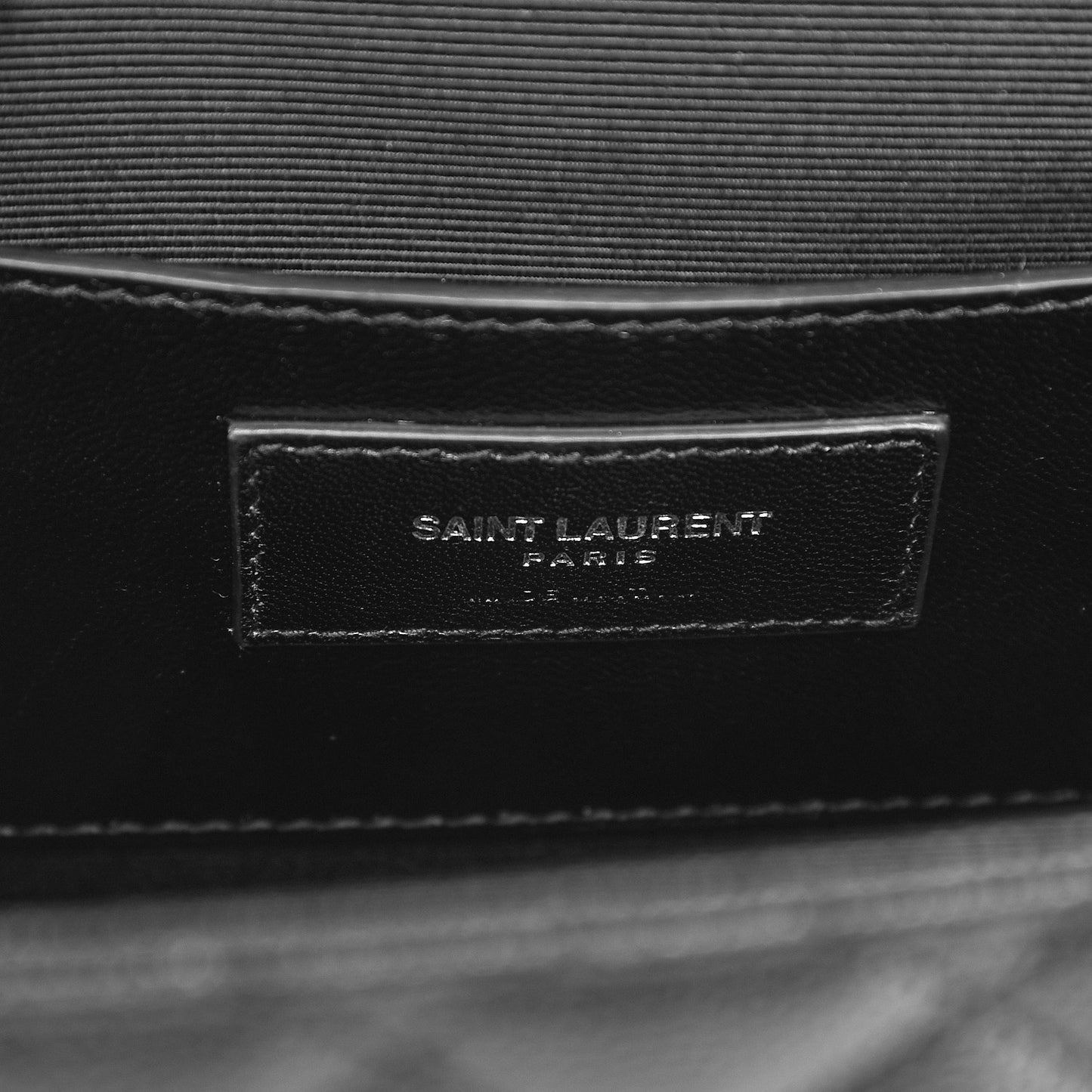 Grain De Poudre Textured Mixed Matelasse Triquilt Medium Monogram Satchel Black