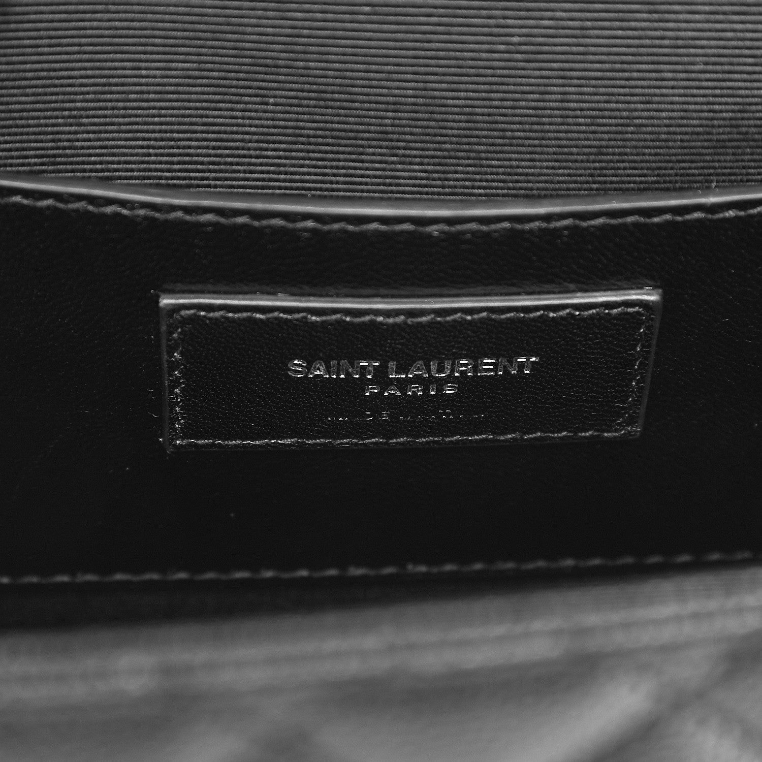 Saint Laurent Grain De Poudre Textured Mixed Matelasse Triquilt Medium Monogram Satchel Black 7 of 7