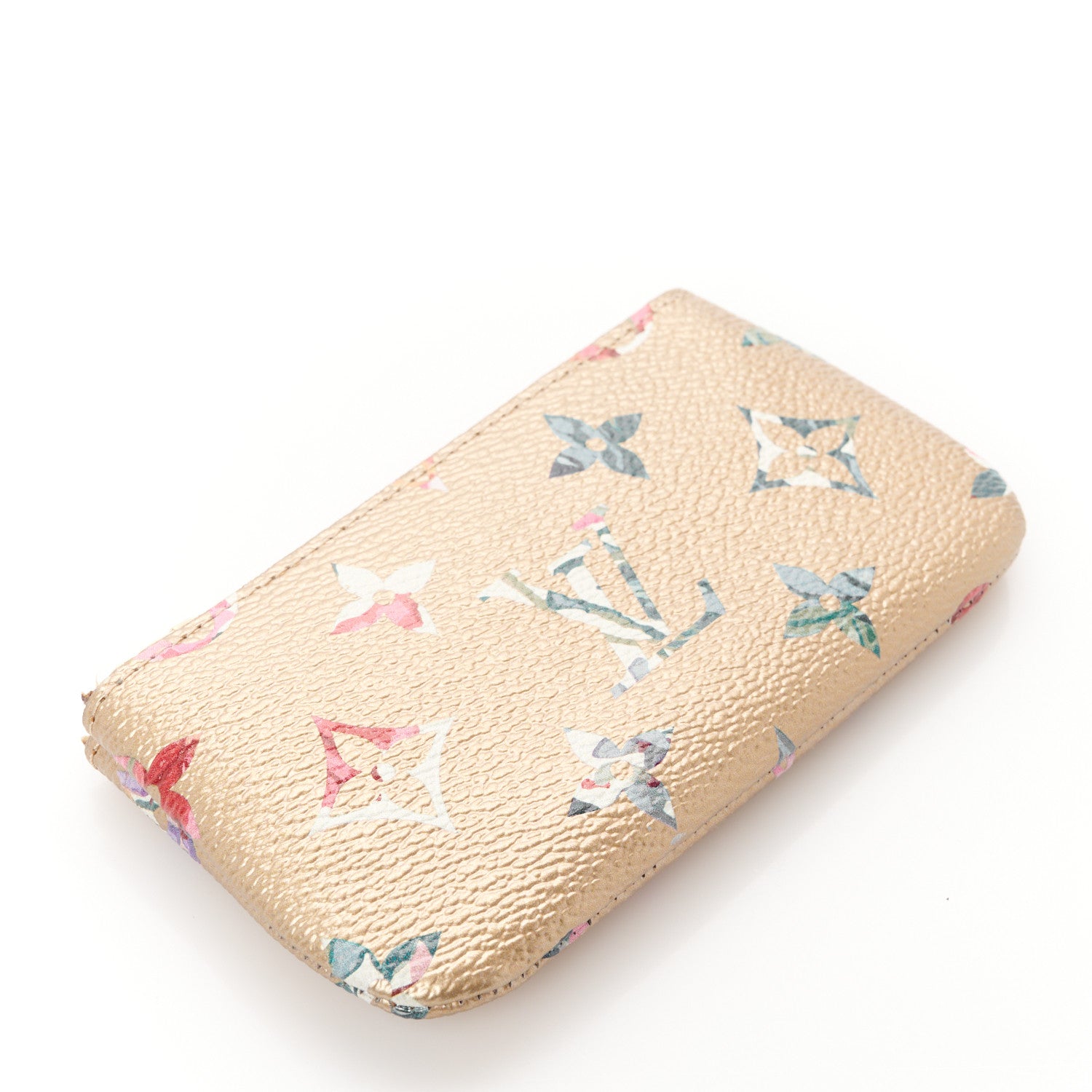 Louis Vuitton Metallic Monogram LV Garden Key Pouch Gold 4 of 7
