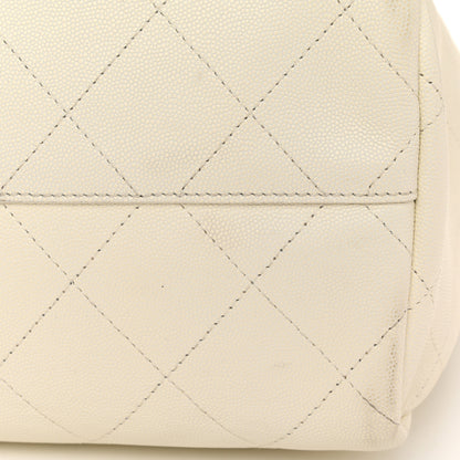 Chanel Caviar Stitched Large Shopping Tote White 14 of 14