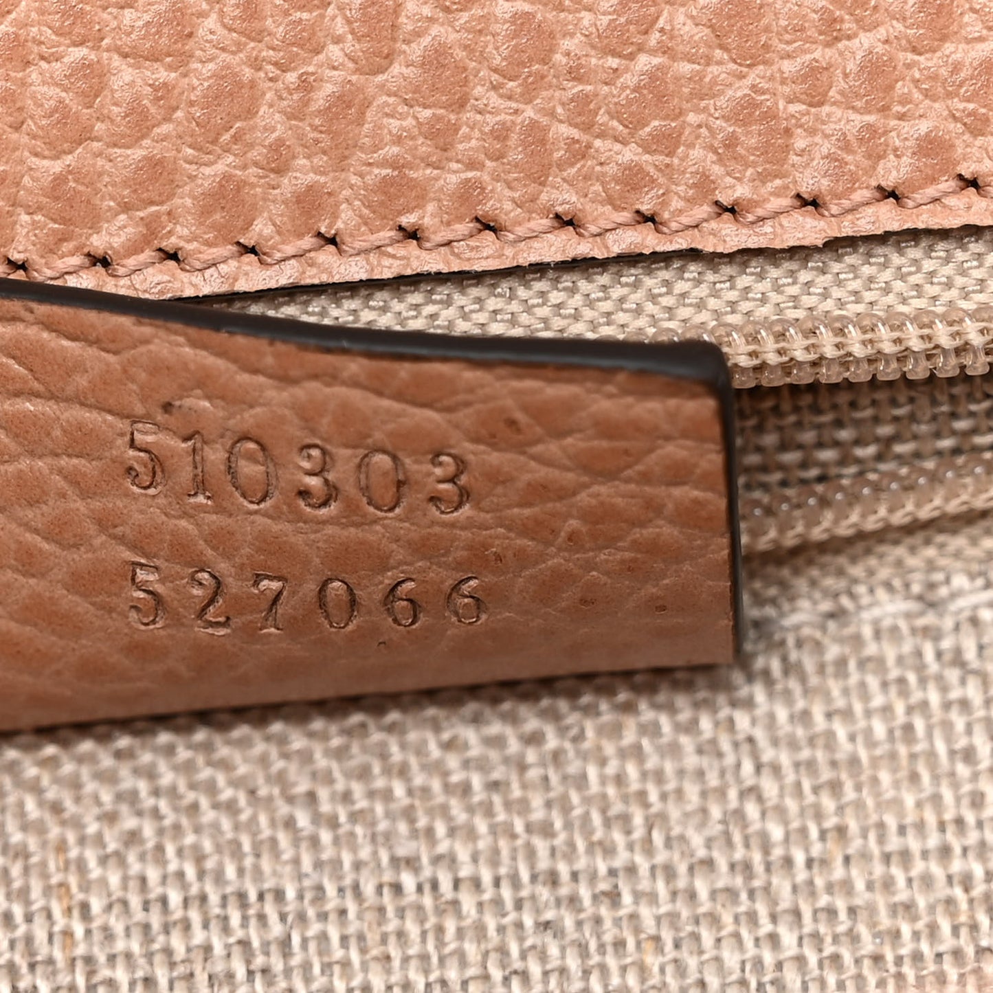 Dollar Calfskin Interlocking G Shoulder Bag Camelia
