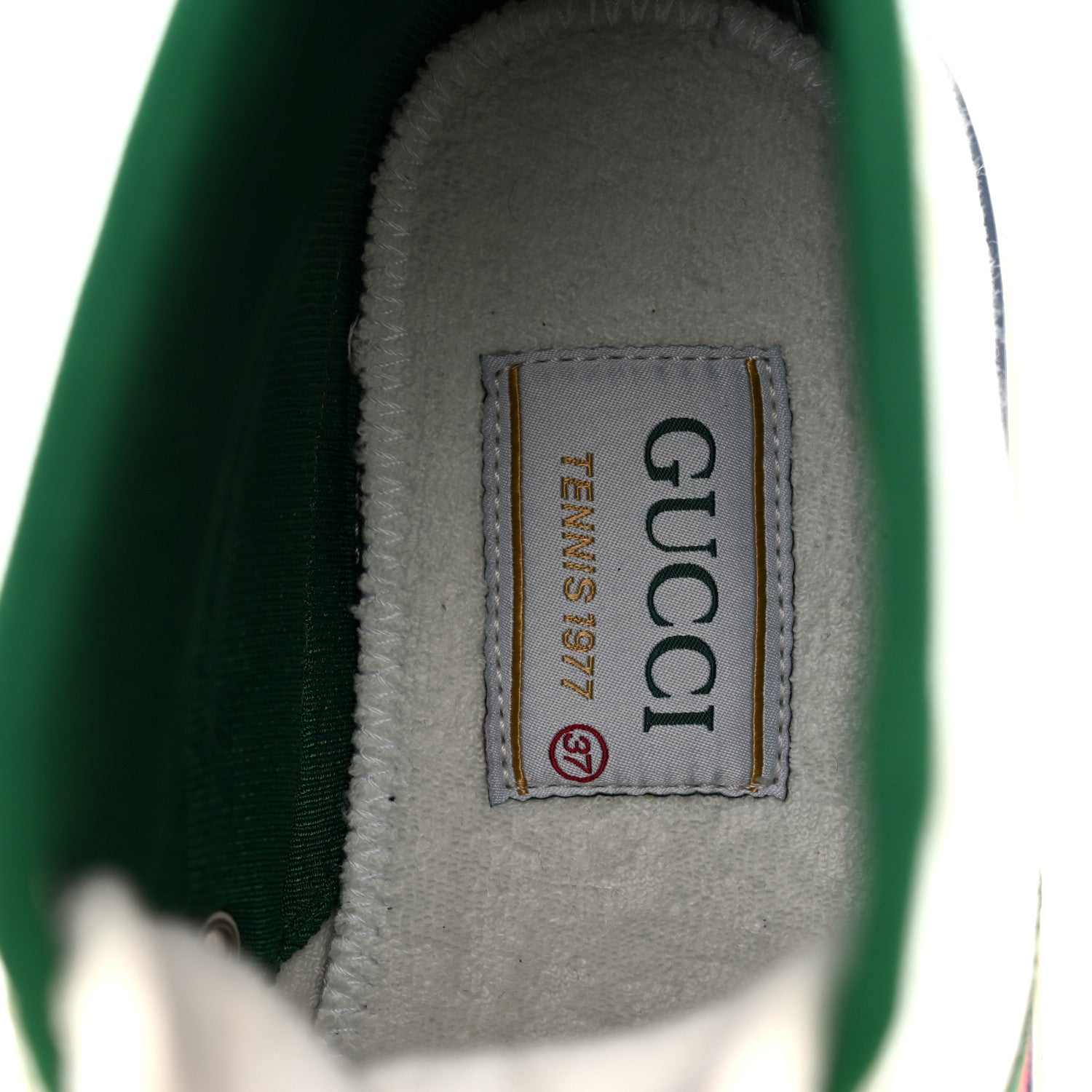 Gucci Monogram GG Mignon Web Womens 1977 Tennis High Top Sneakers 37 White 8 of 9