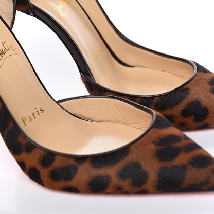 Christian Louboutin Pony Hair Dark Leopard Iriza 100 Pumps 36 Brown 9 of 10