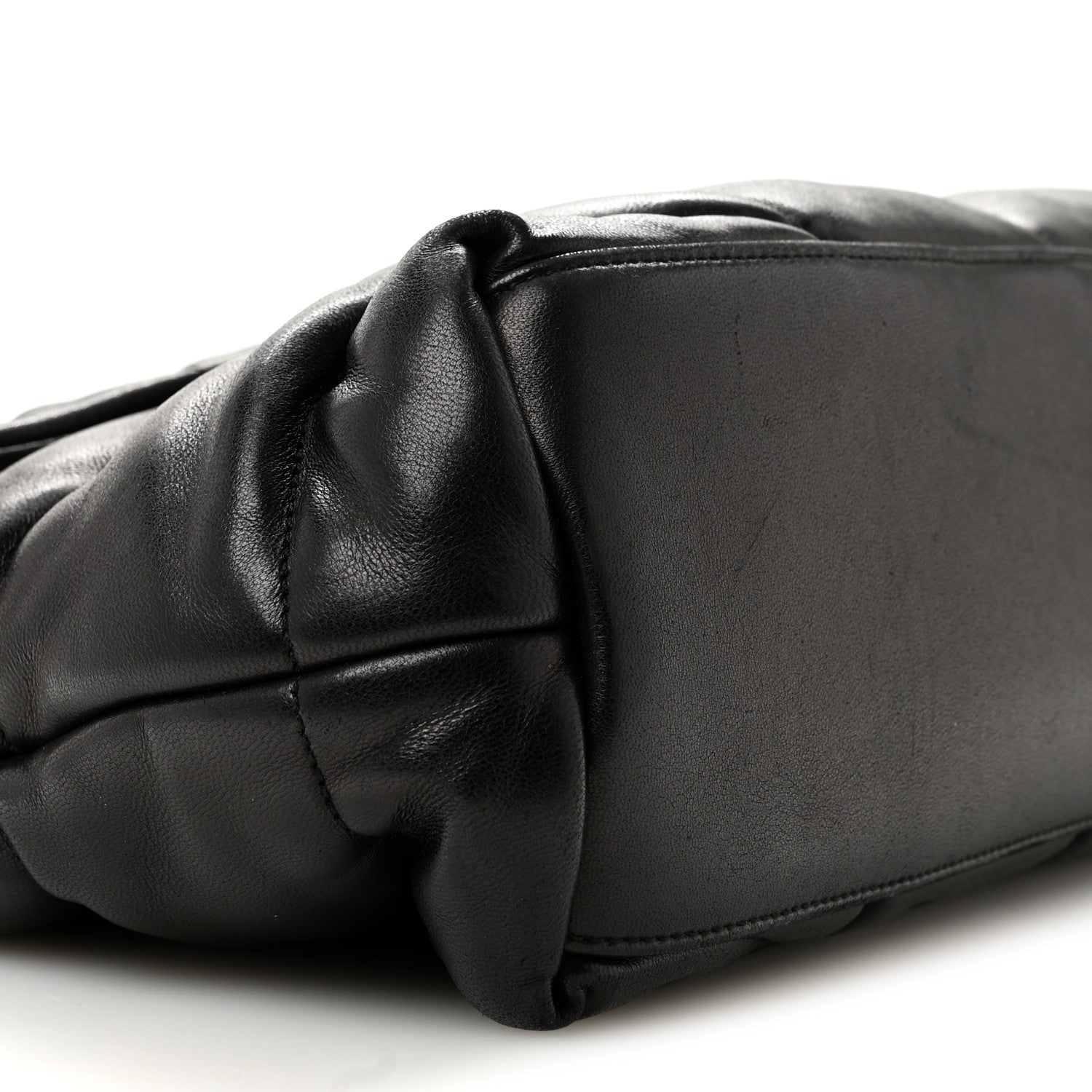 Saint Laurent Lambskin Quilted Monogram Monochrome Medium Loulou Puffer Chain Satchel Black 9 of 12