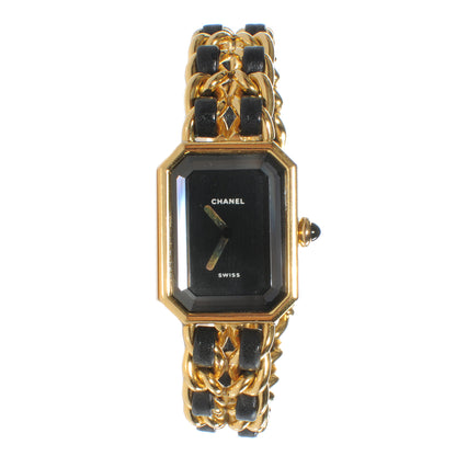 Chanel Stainless Steel Lambskin 20mm Chain Premiere Quartz Watch Gold M 1 of 10