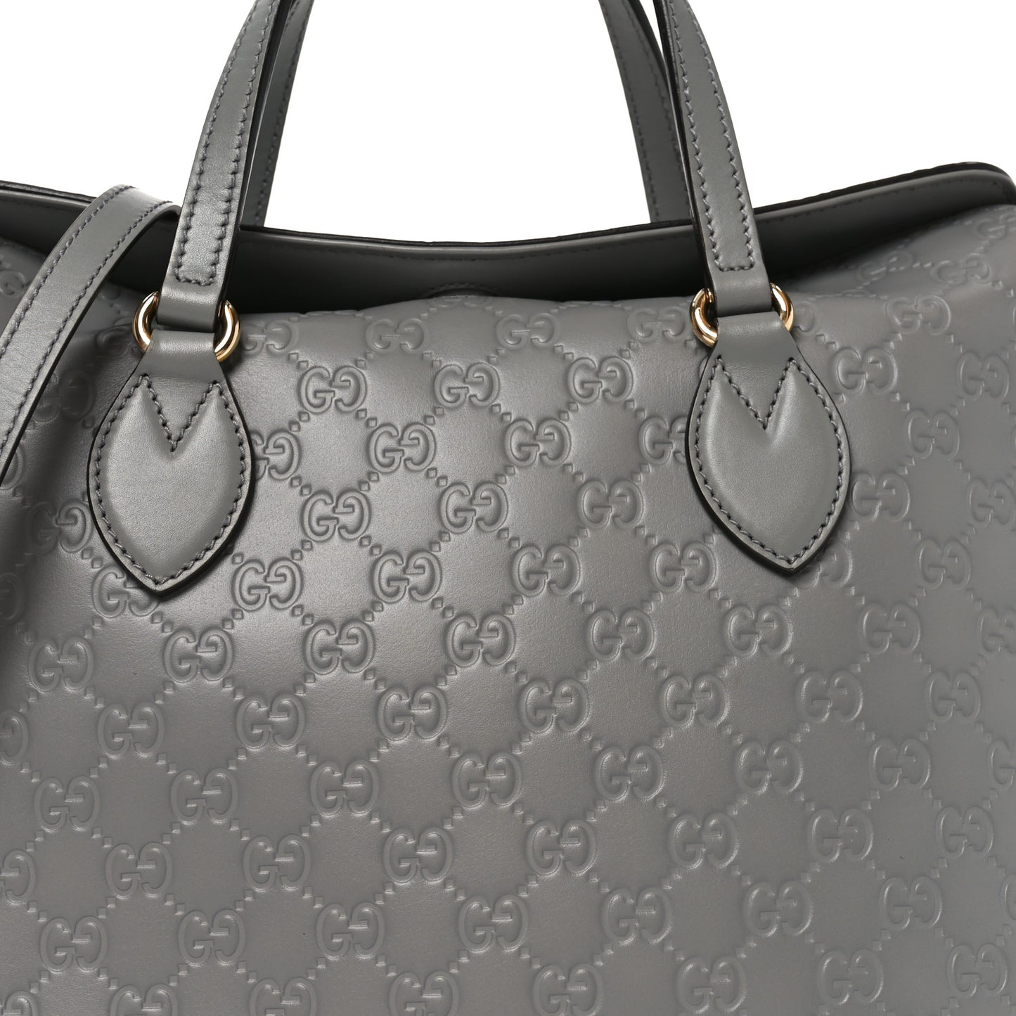 Guccissima Linea A Foldover Tote Storm Grey