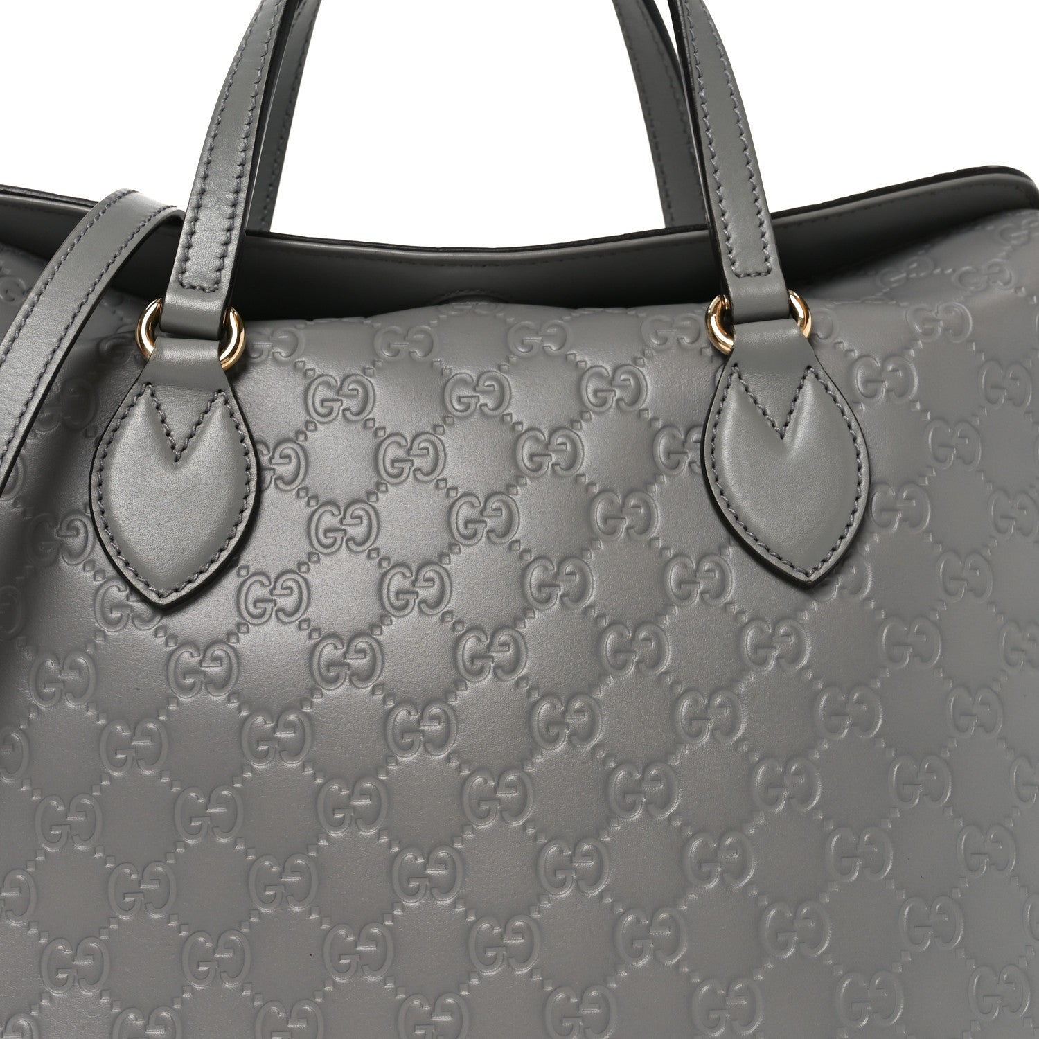 Gucci Guccissima Linea A Foldover Tote Storm Grey 8 of 10