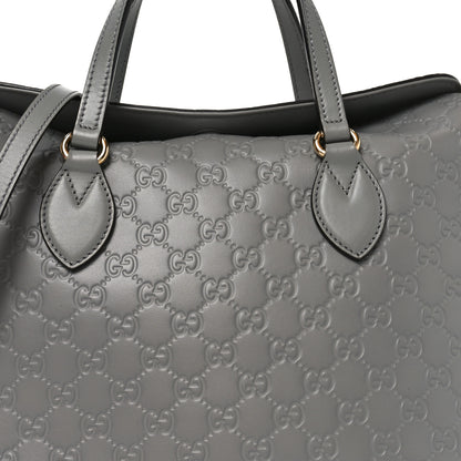 Gucci Guccissima Linea A Foldover Tote Storm Grey 8 of 10
