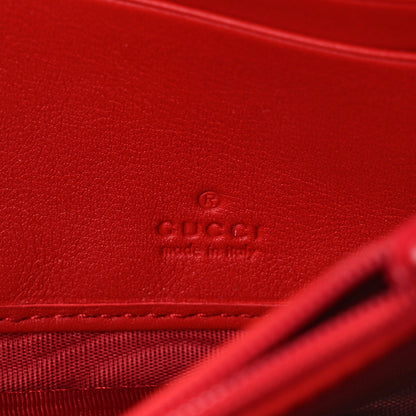 Gucci GG Supreme Monogram Apple Continental Wallet Beige Multicolor Lobster Red 6 of 7